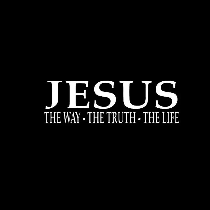 Jesus The Way The Truth The Life Christian Vinyl Decal, Car Sticker