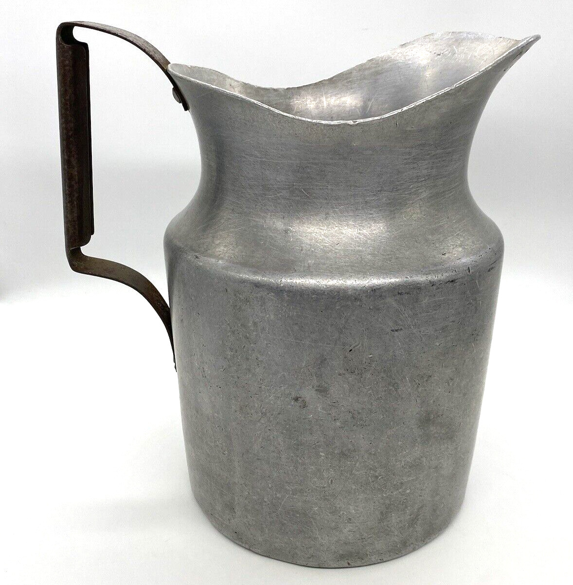 Vintage Lifetime Large Mess Hall Military Aluminum Water Milk Pitcher WWII 1940