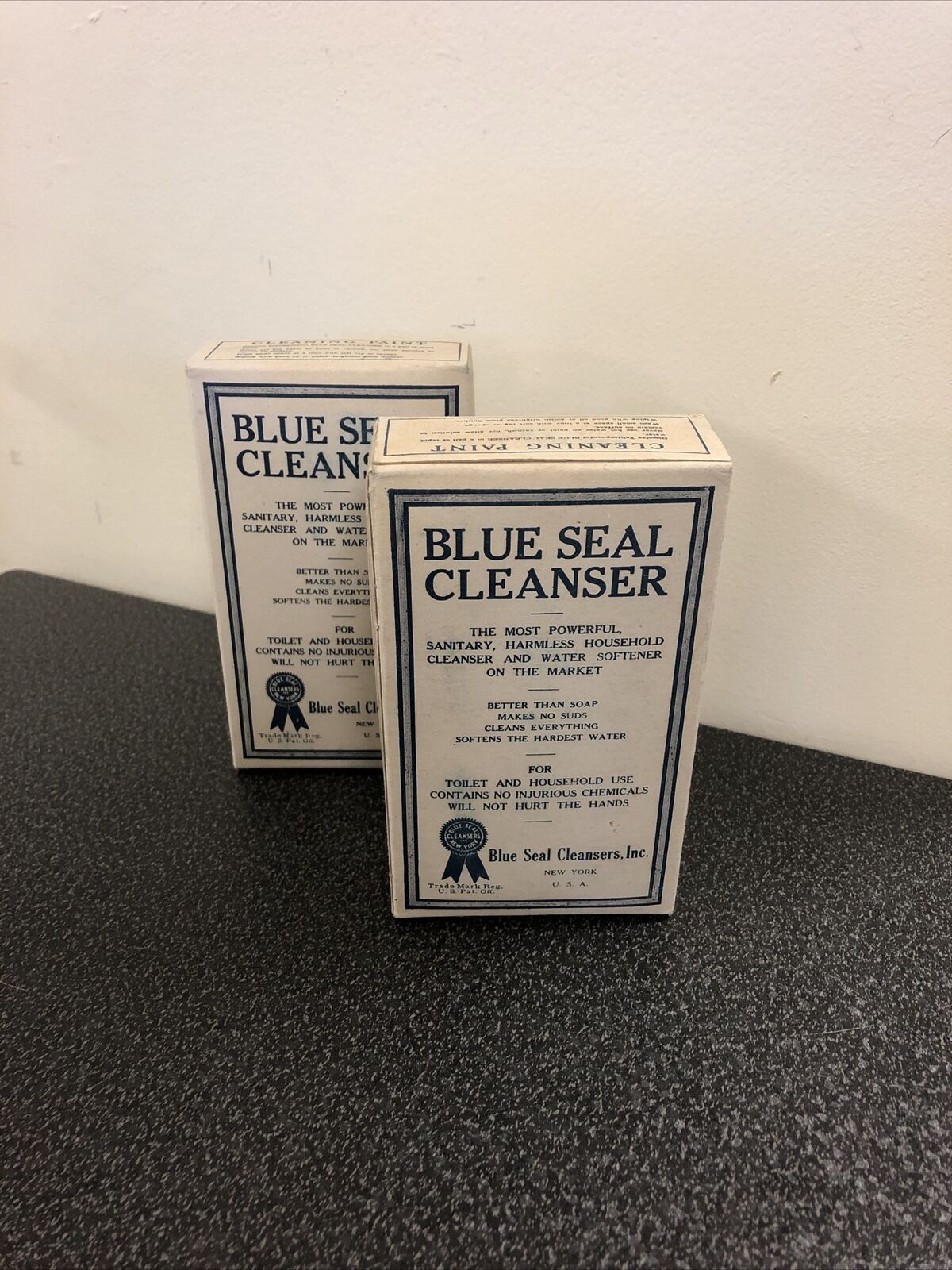 Vintage Antique Soap Advertising BLUE SEAL CLEANSER New York USA RARE
