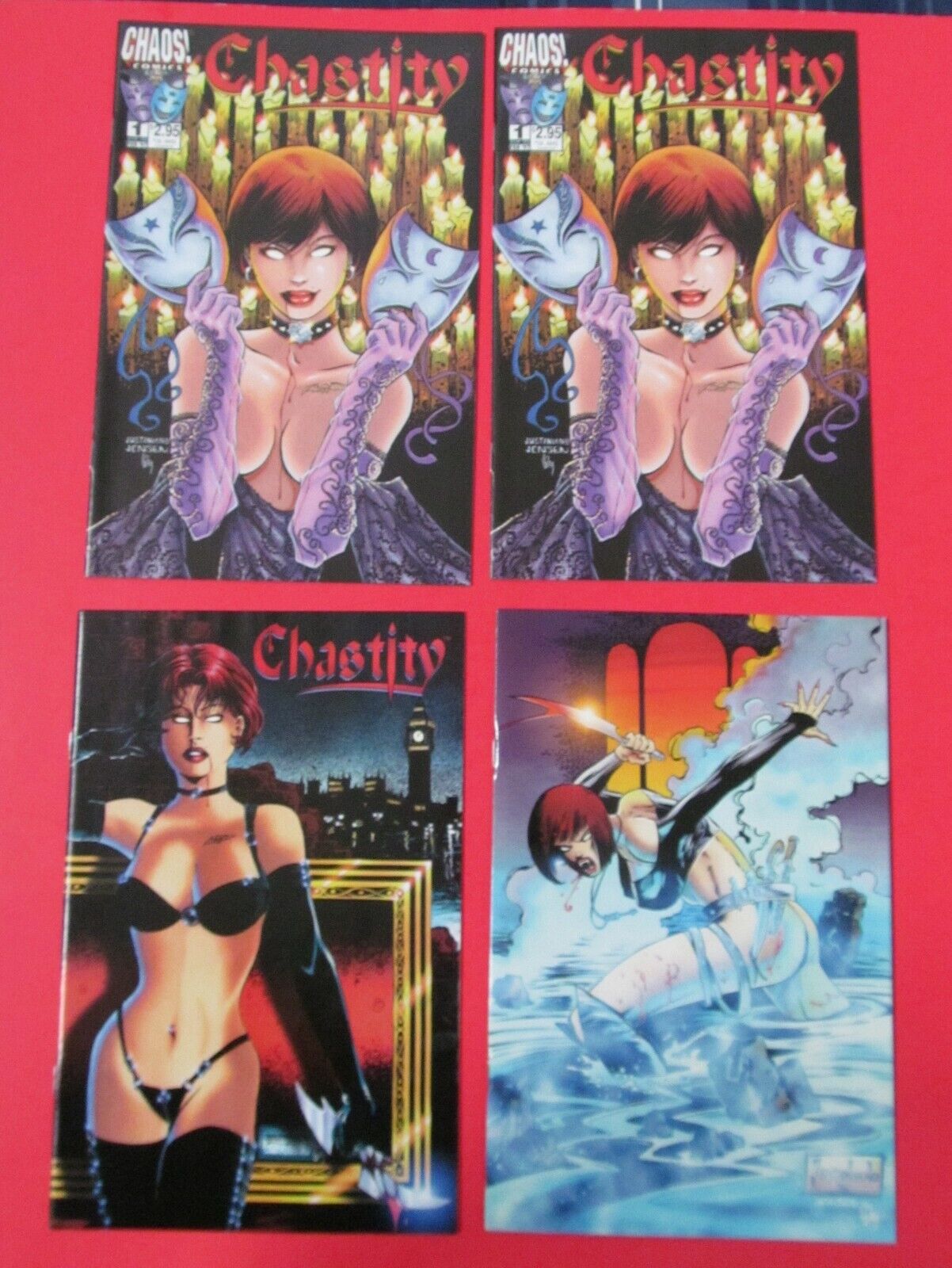 Chastity Theatre of Pain #1-3 Complete Set - Chaos Comics 1997