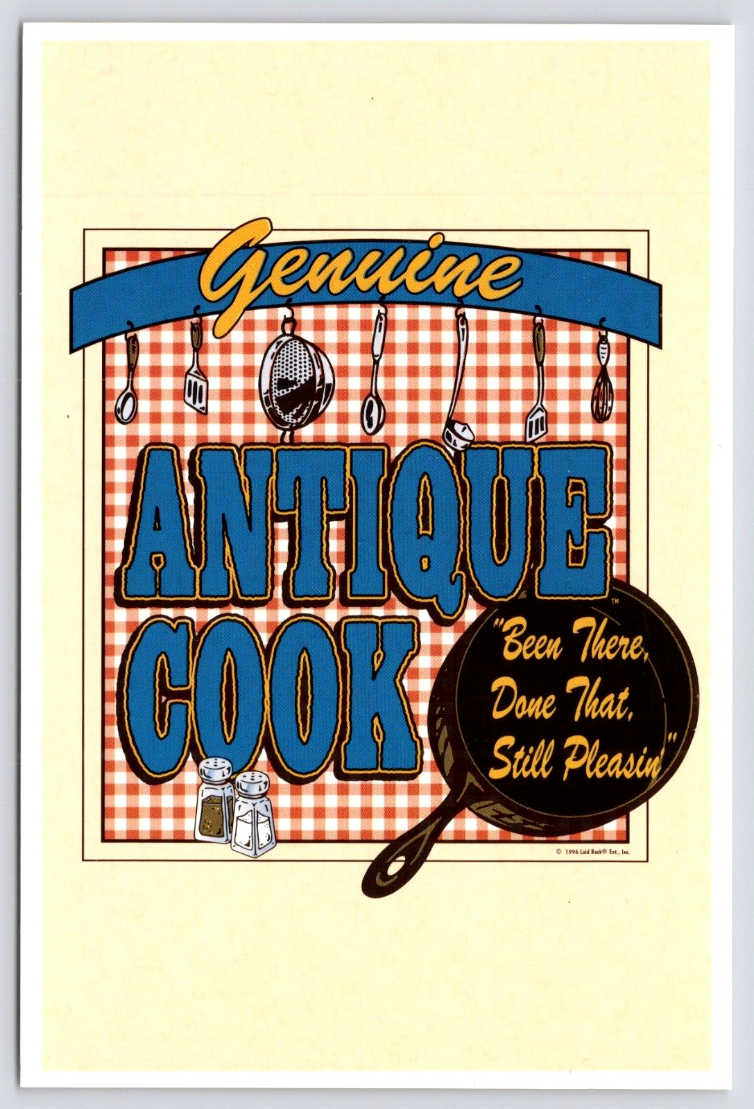 Postcard Genuine Antique Cook Been There Done That Still Pleasin\'
