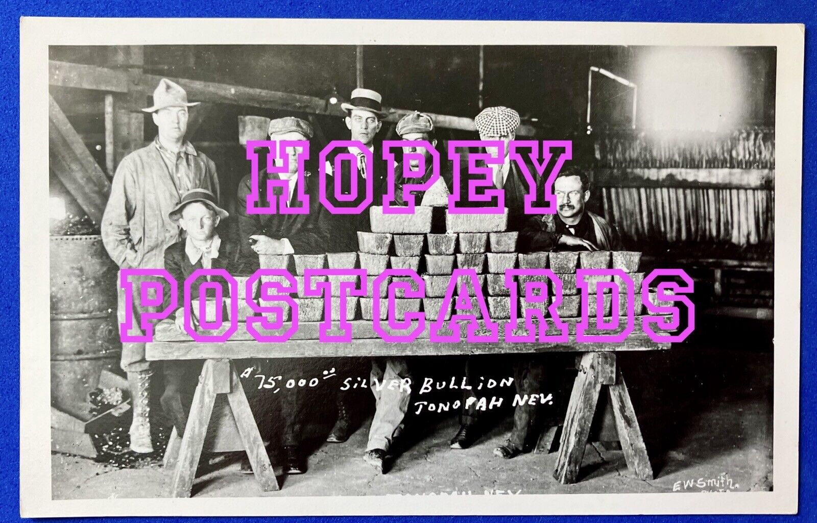 TONOPAH, NV ~ $75,000 IN SILVER BULLION ~ REAL PHOTO postcard~ 1930s
