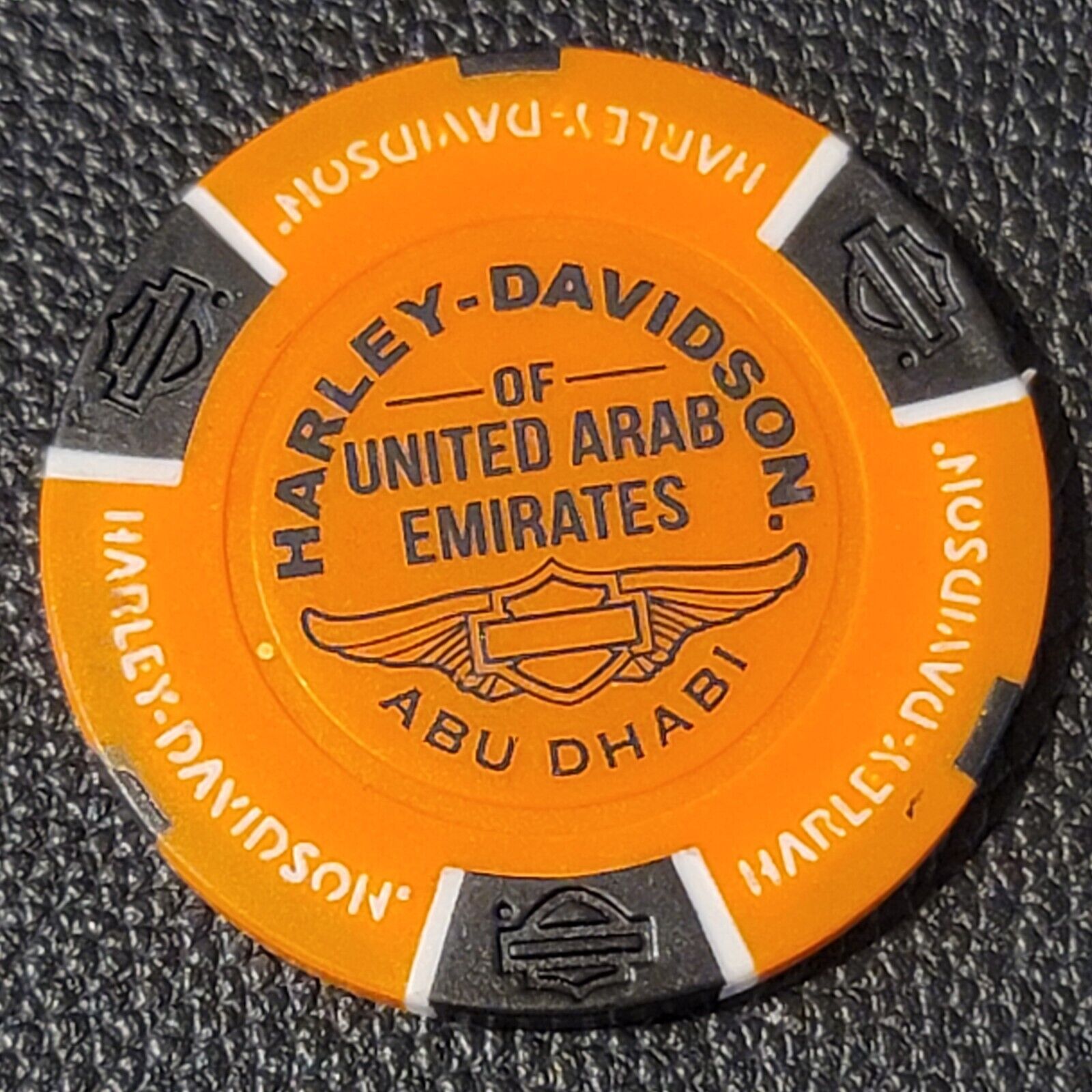 HD OF UNITED ARAB EMIRATES Abu Dhabi (Orange) International Harley Poker Chip