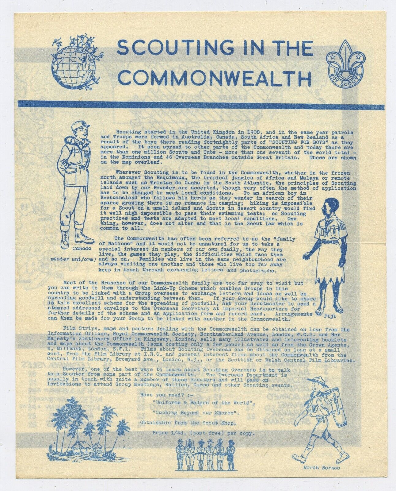Scouting in the Commonwealth Vintage 1958 Boy Scouts Promo Pamphlet C32