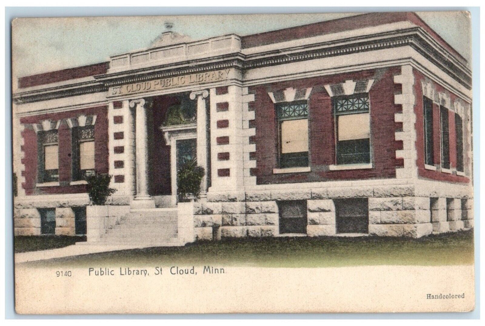 c1905 Public Library Exterior Building St. Cloud Minnesota MN Vintage Postcard