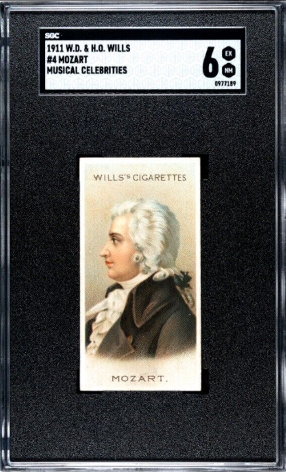 1911 Wills Musical Celebrities Tobacco Wolfgang Mozart #4 SGC 6