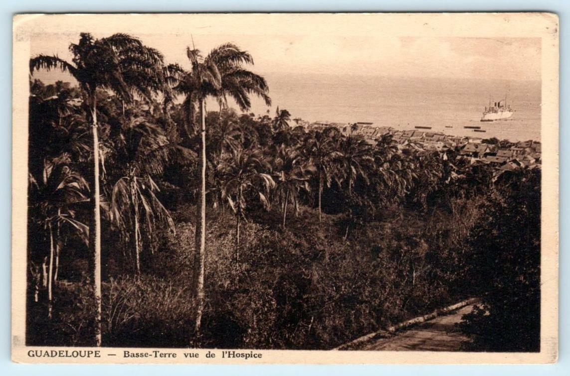 BASSE-TERRE, GUADELOUPE ~ Birdseye View from Hospital c1910s-20s Postcard
