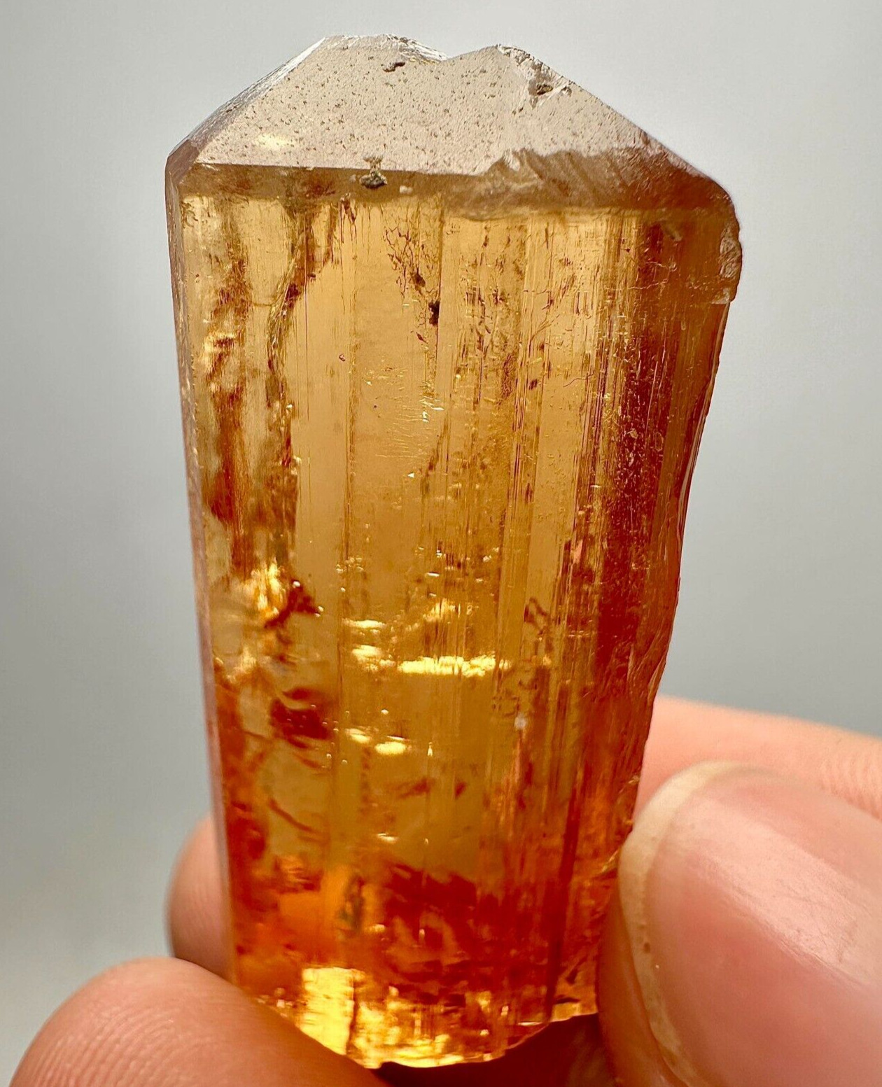 113 Ct. EXTRAORDINARY  Transparent Honey Color Katlang Topaz Huge Crystal @Pk