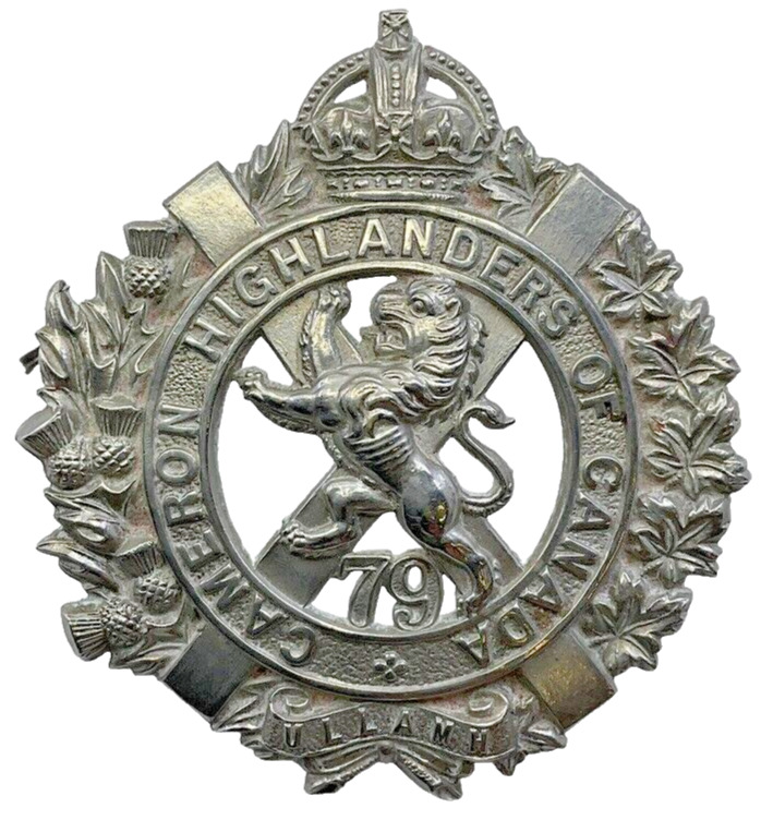 Pre WW1 Canadian 79th Cameron Highlanders of Canada Cap Badge