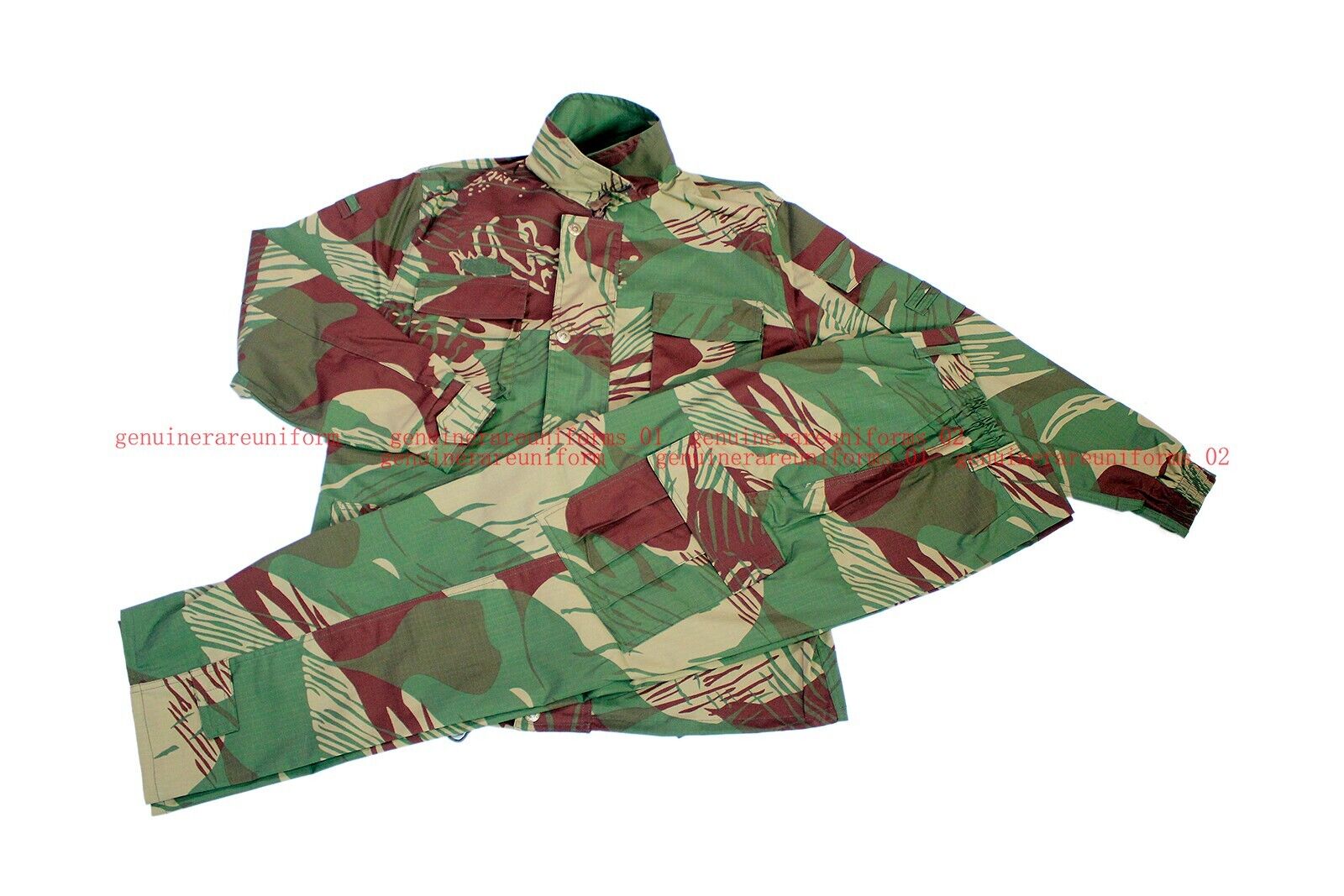 Rare Genuine China PLA Sample Test Rhodesian Camo Uniform Summer Rip-stop BDU