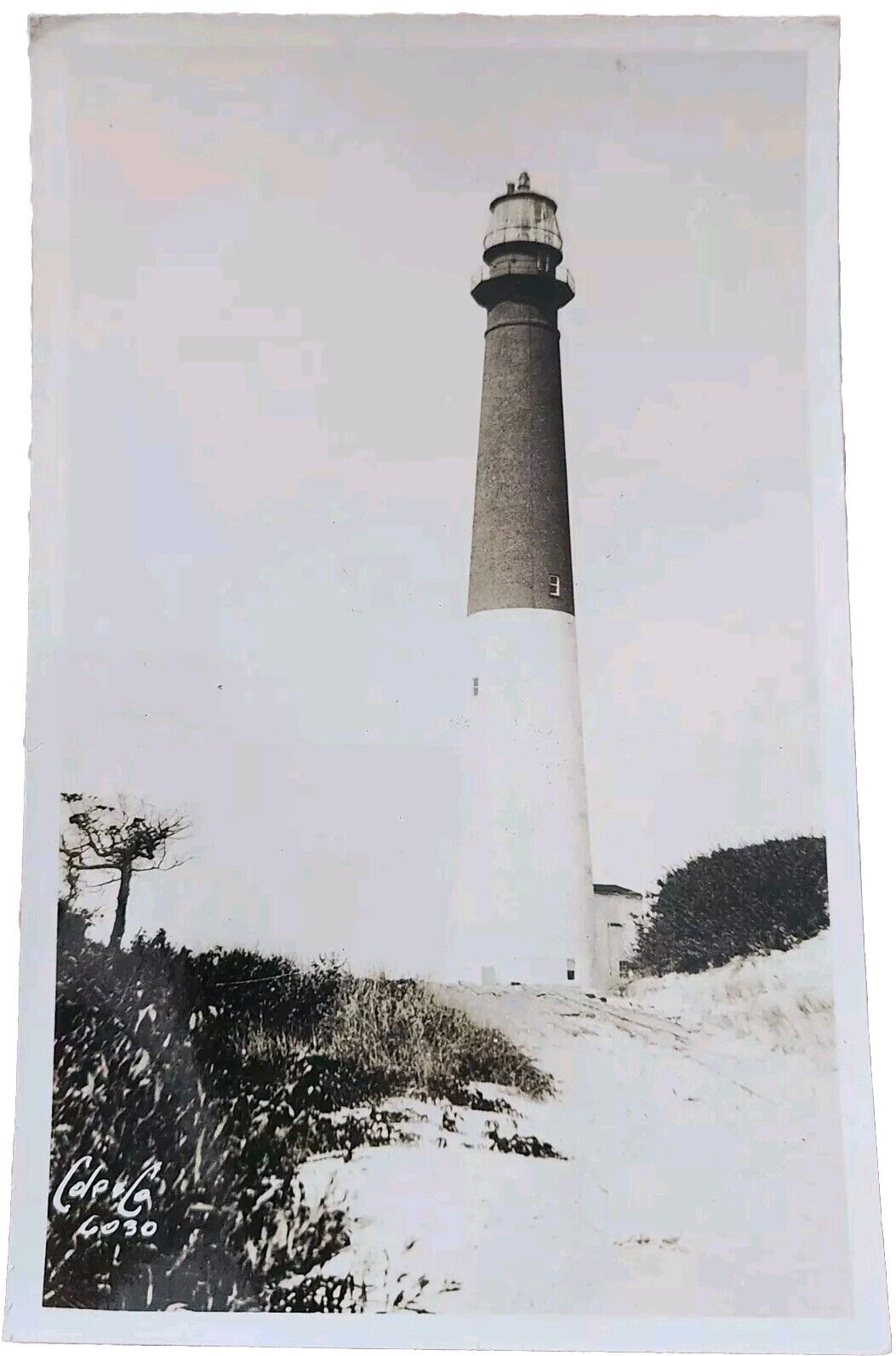 New Jersey Barnegat Lighthouse Real Photo Vintage Postcard White Border