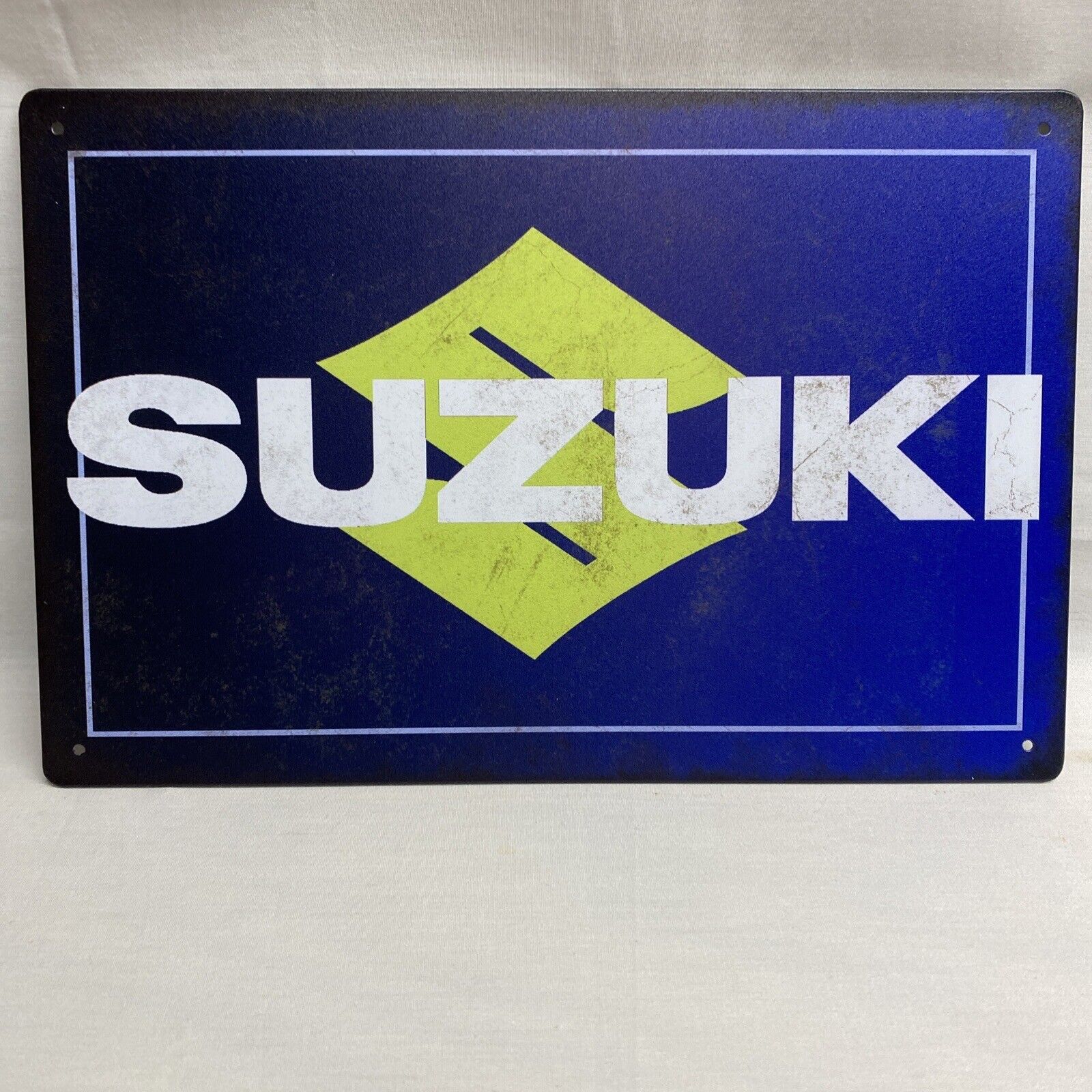 Suzuki Vintage Style Metal Sign Motorcycle Man Cave Garage Shop Bar
