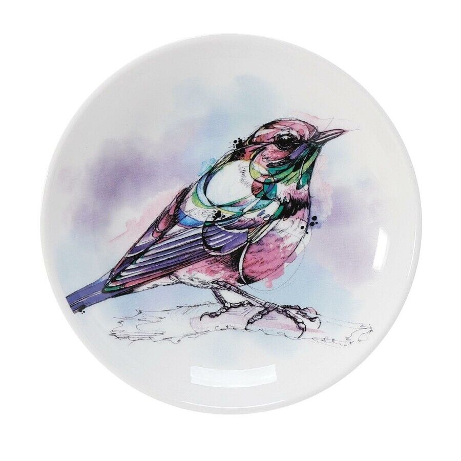Izzy & Oliver 6011769 MAGENTA BIRD Stoneware Appetizer Plate by Abby Diamond