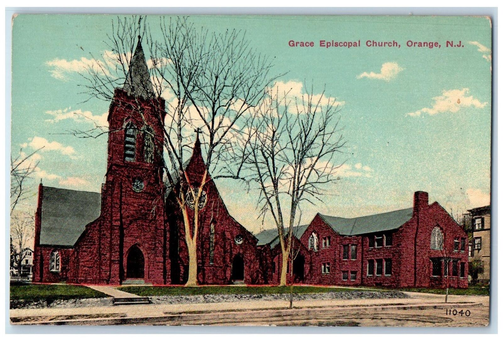 c1910s Grace Episcopal Church Exterior Orange New Jersey NJ Unposted Postcard