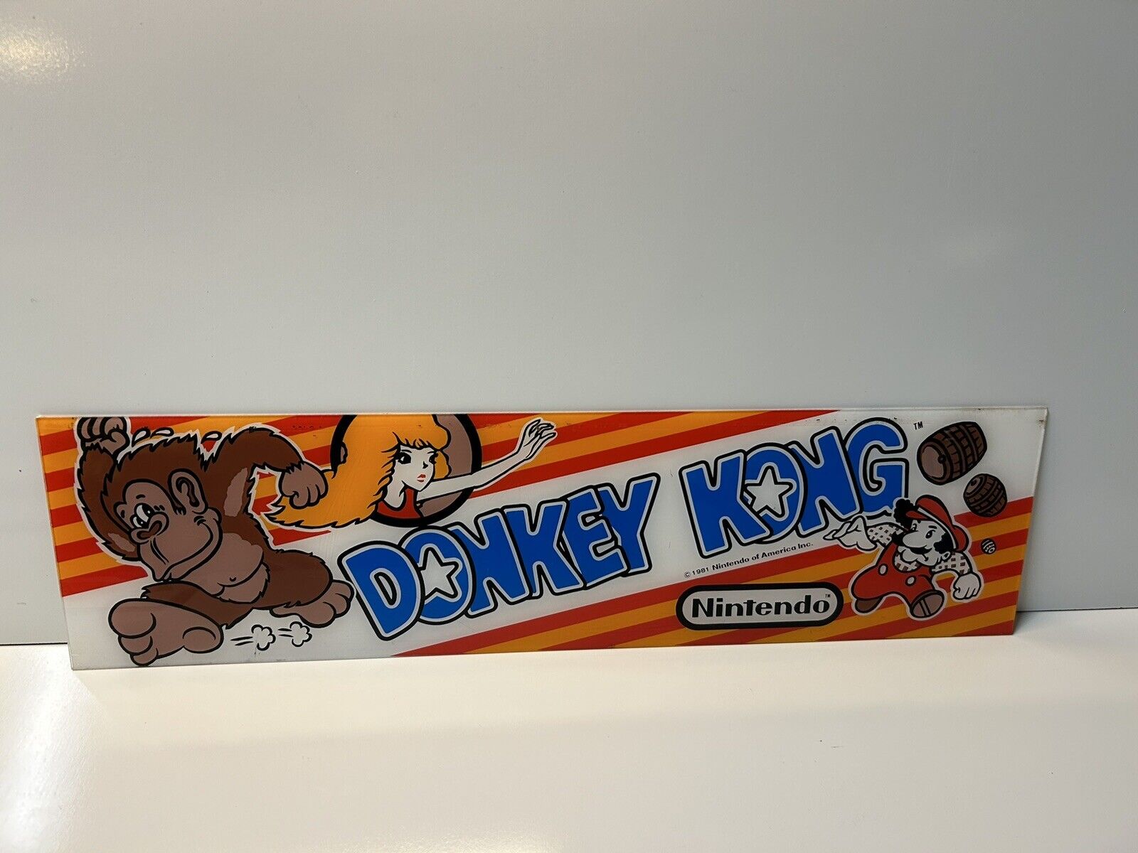 Donkey Kong Arcade Marquee 1981 Plexiglass
