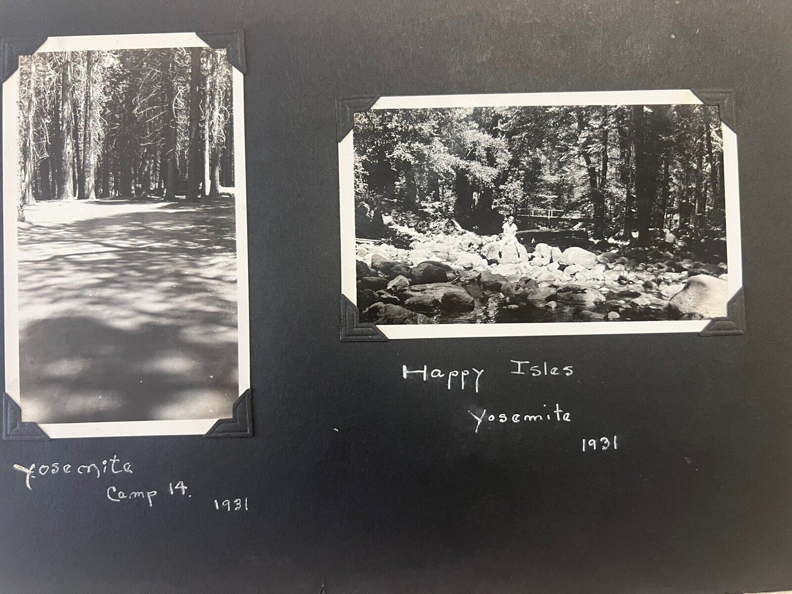 Yosemite Happy Isles & Camp 14 Vintage 1931 Photos