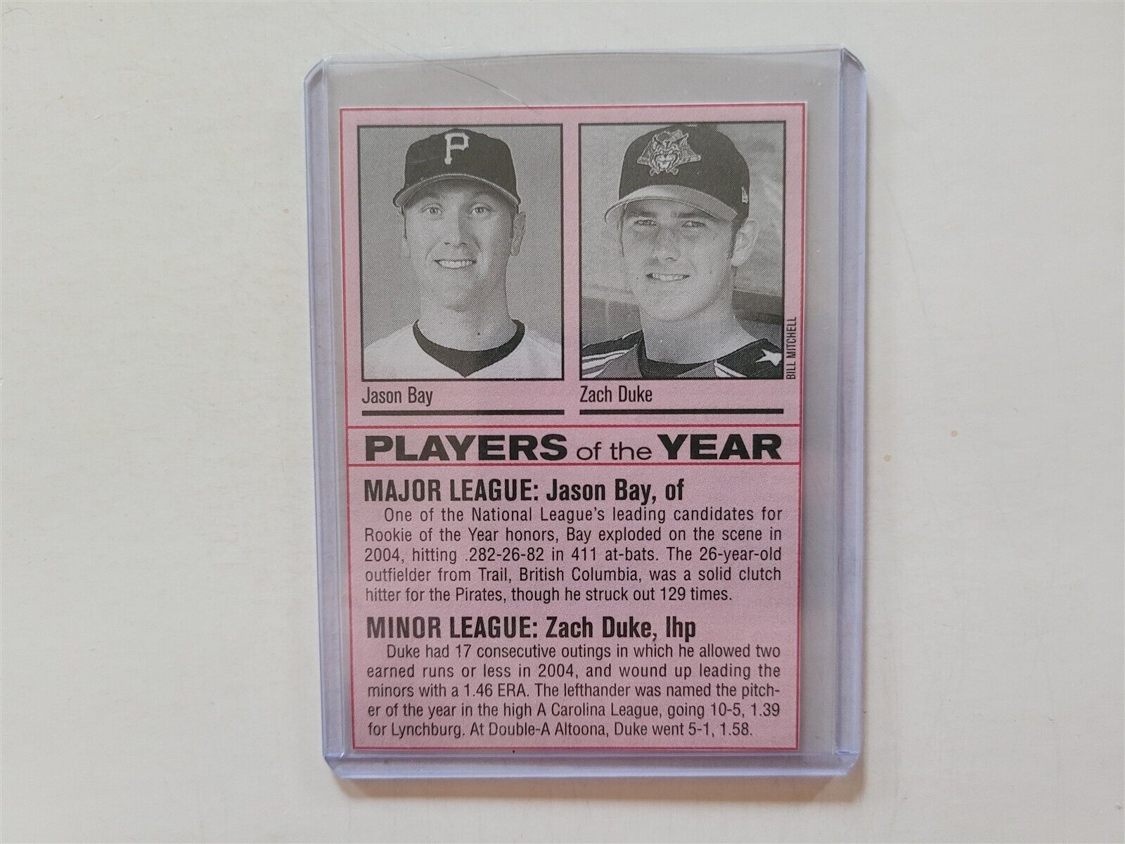 Jason Bay Zach Duke Pirates 2004 Baseball Players of the Year Panel