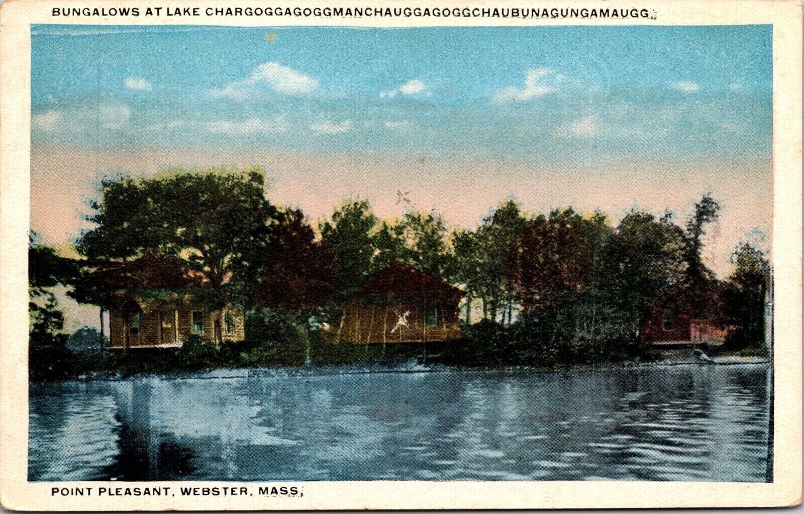 Lake Chargoggagoggmanchauggagoggchaubunagungamaugg Massachusetts UNP Postcard