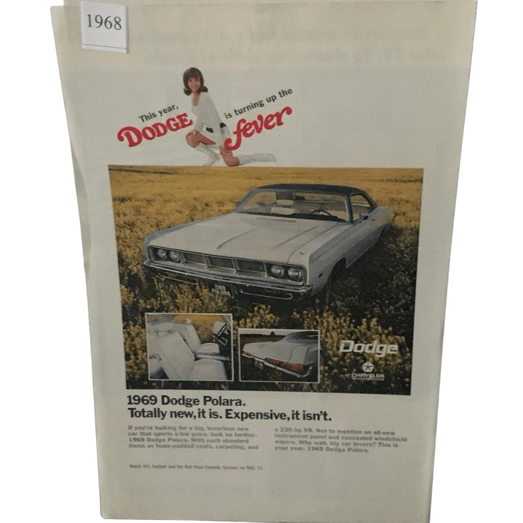 Vintage 1968 Dodge Polara Totally New Ad Advertisement