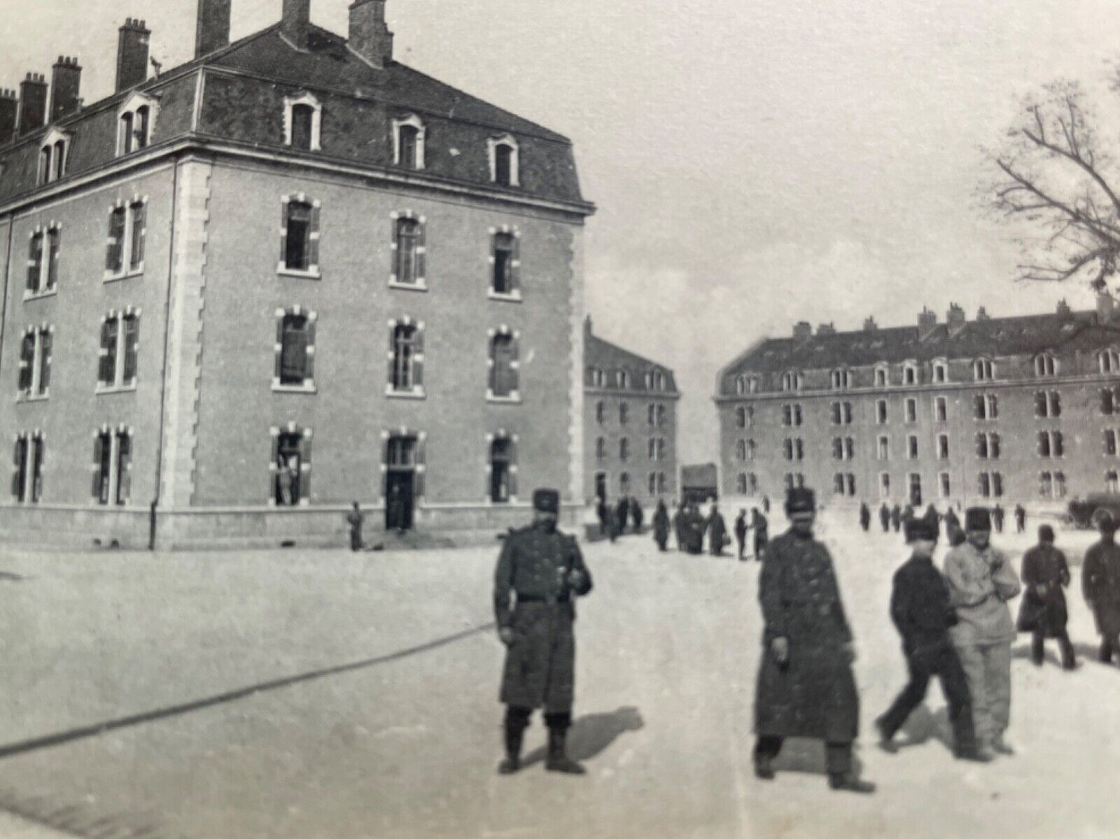 WWI Dijon, France, Caserne Vaillant, Army Barracks Litho Postcard, 27th Infantry