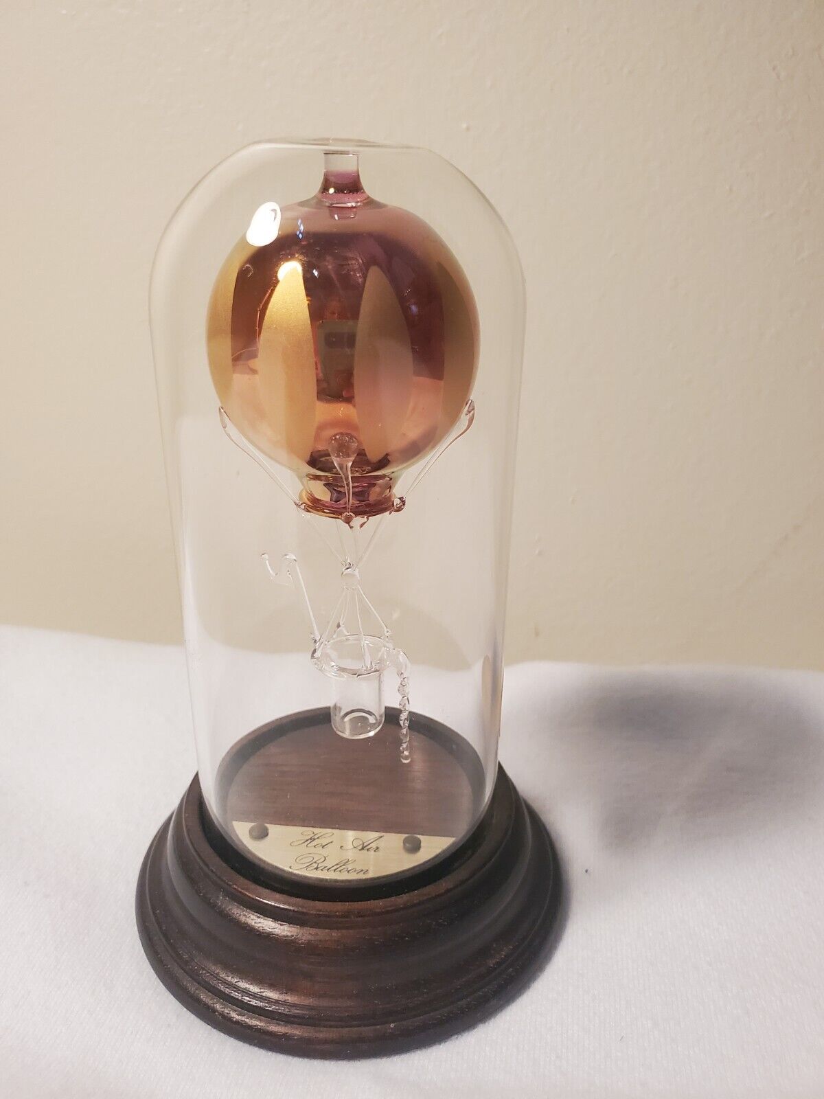 Vintage MAYFLOWER GLASS Sculptures HOT AIR BALLOON Mini GLASSWARE Statue