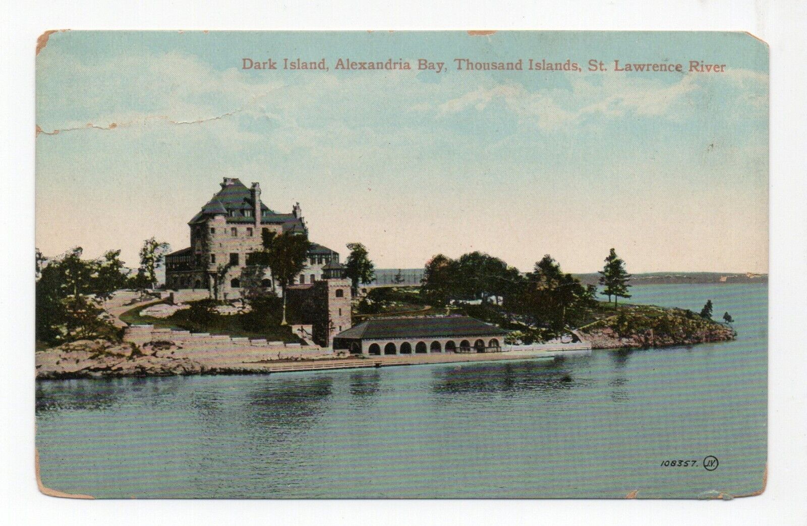 Dark Island, Alexandria Bay, Thousand Islands, St. Lawrence River Postcard