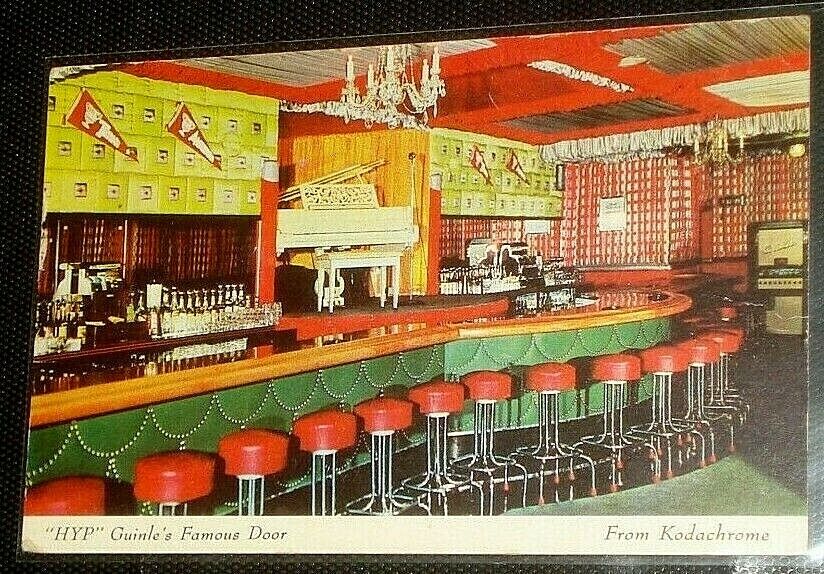Famous Door Piano Bar Bourbon Street 1960 Postcard New Orleans