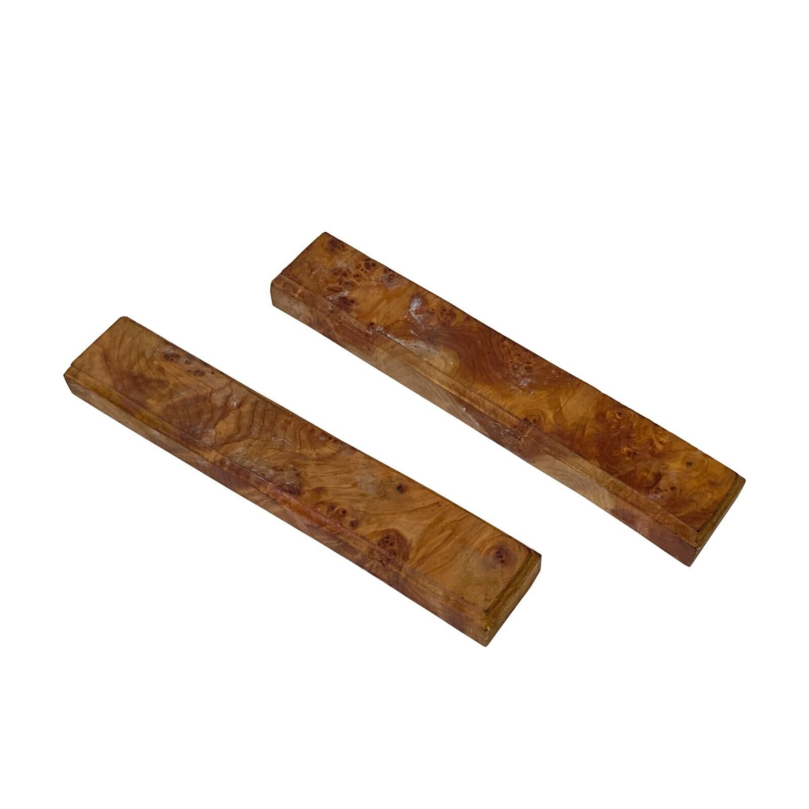 Chinese Pair Natural Wood Grain Patina Rectangular Paperweights ws2771