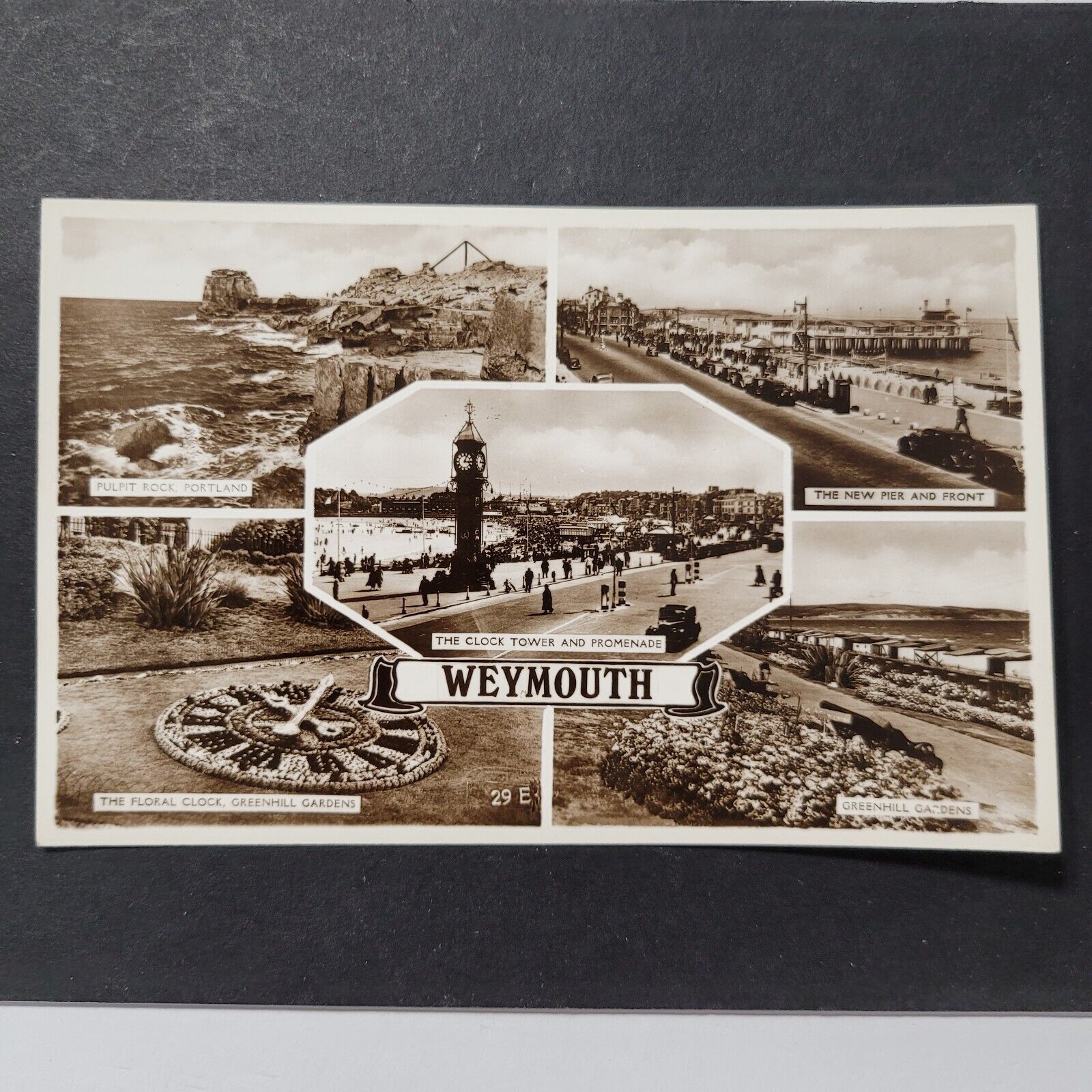 Weymouth England Multiple View Vintage Real Photograph Postcard RPPC Unposted