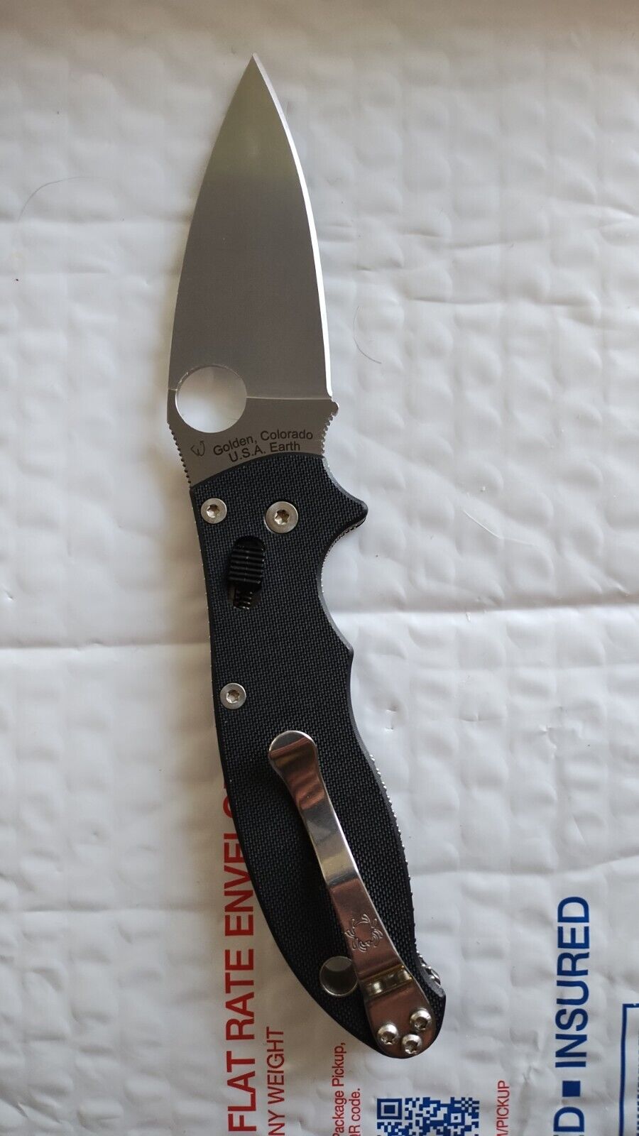 Spyderco C101GP2 PlainEdge Clip Point Folding Knife