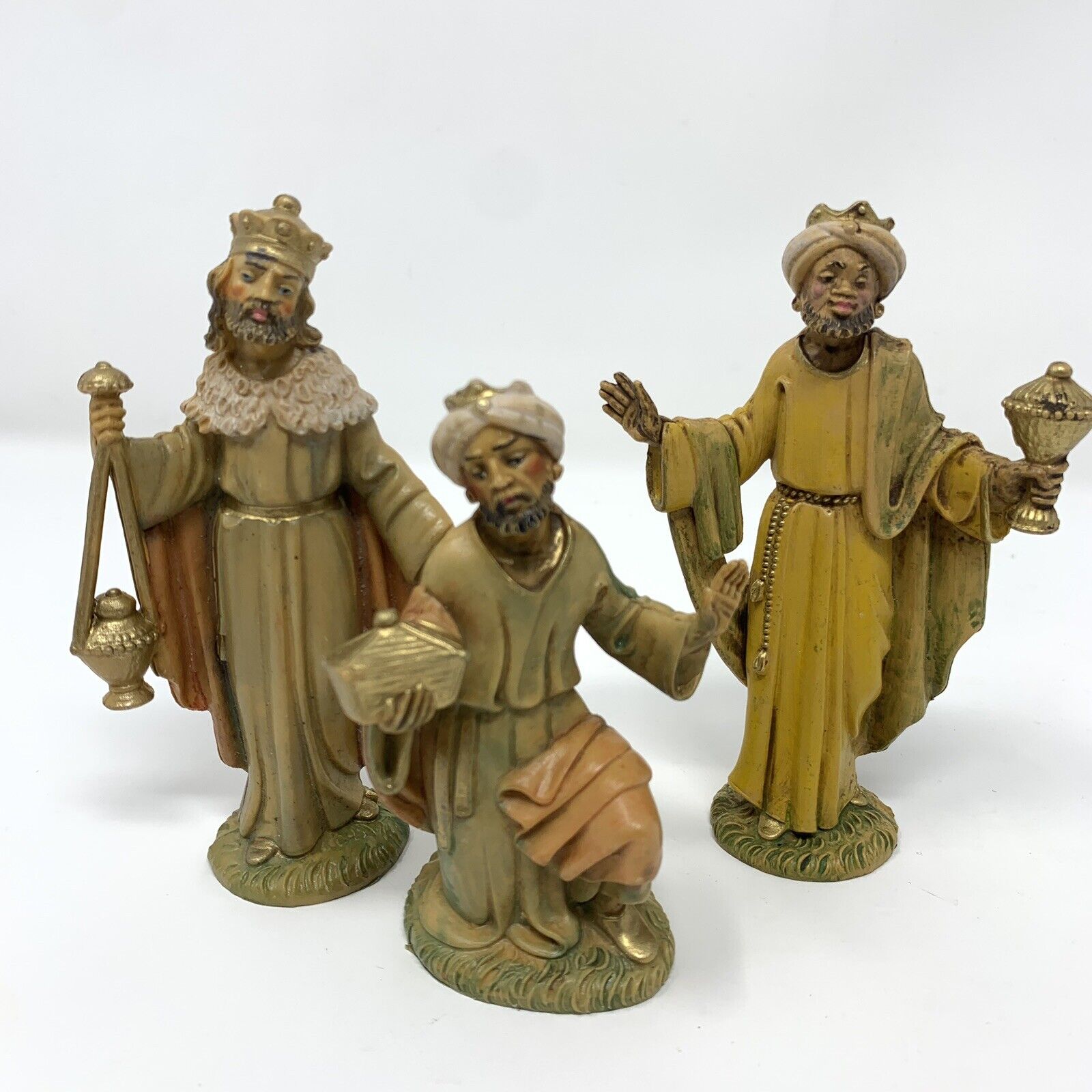 Fontanini Style Nativity 4” The Three Wise Men 3 Kings Magi Vintage Italy
