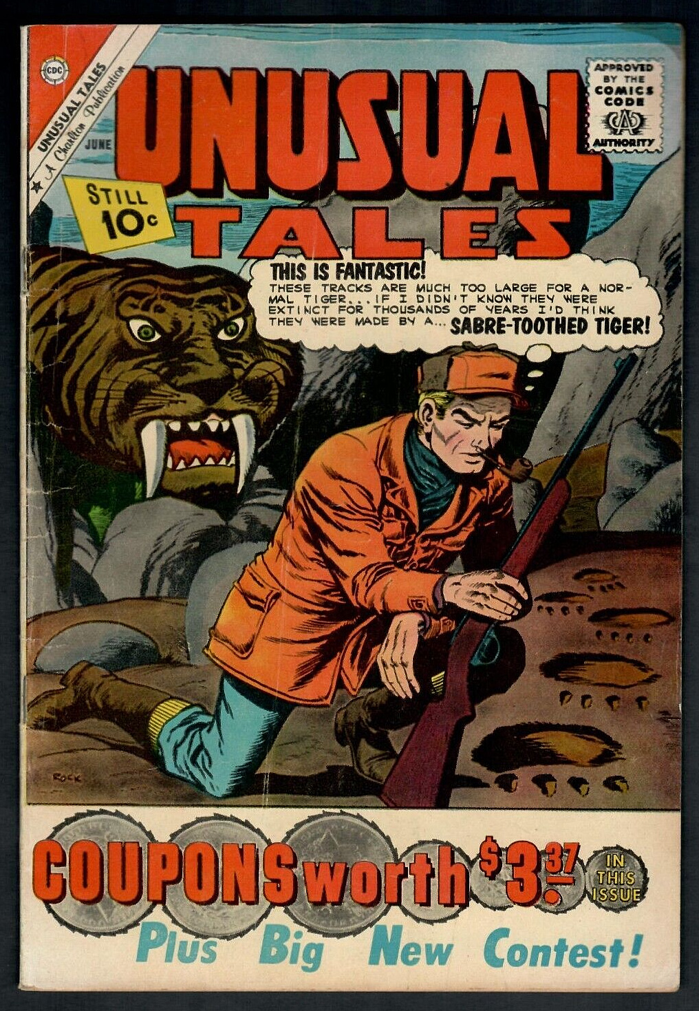 Unusual Tales # 28 (5.0) 6/1961 CDC 10c Early Silver-Age Horror Giant Tiger 🐅