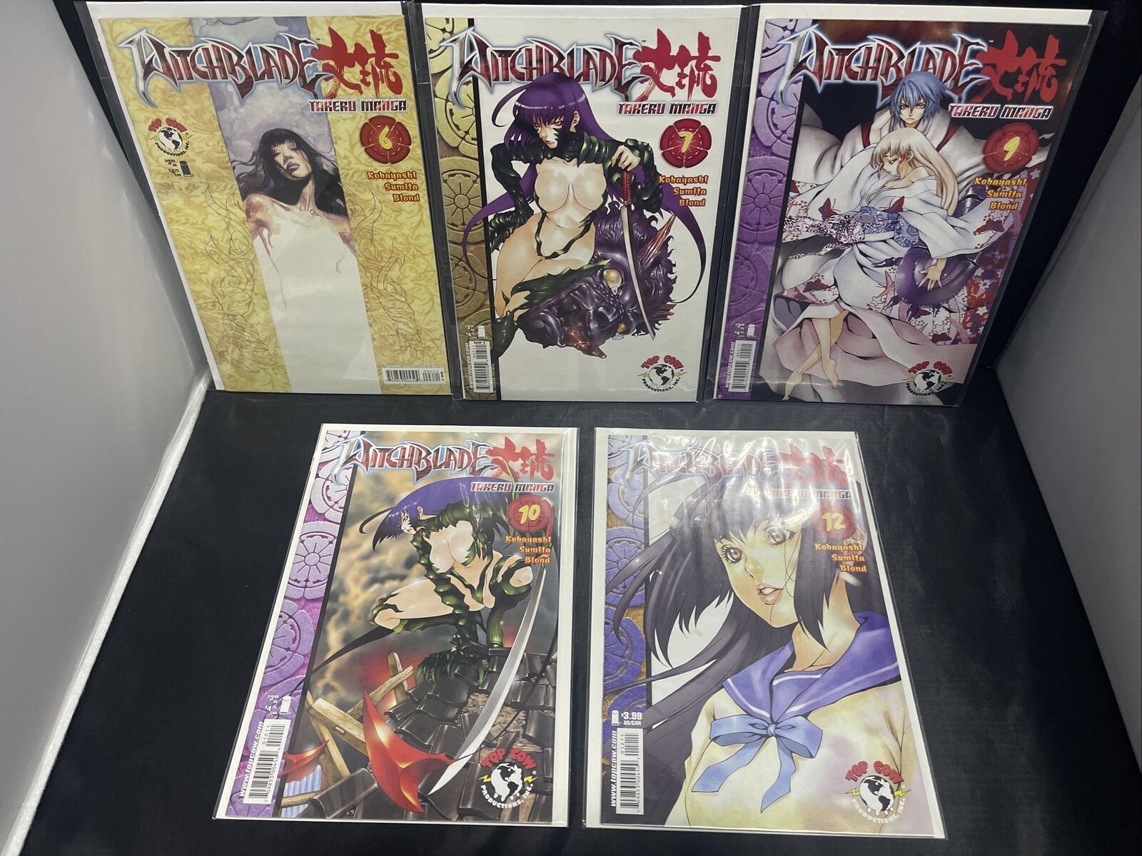Witchblade Takeru Manga#6-7,9-10,12 (Image) Top Cow Lot Of 5 2007 HTF Rare