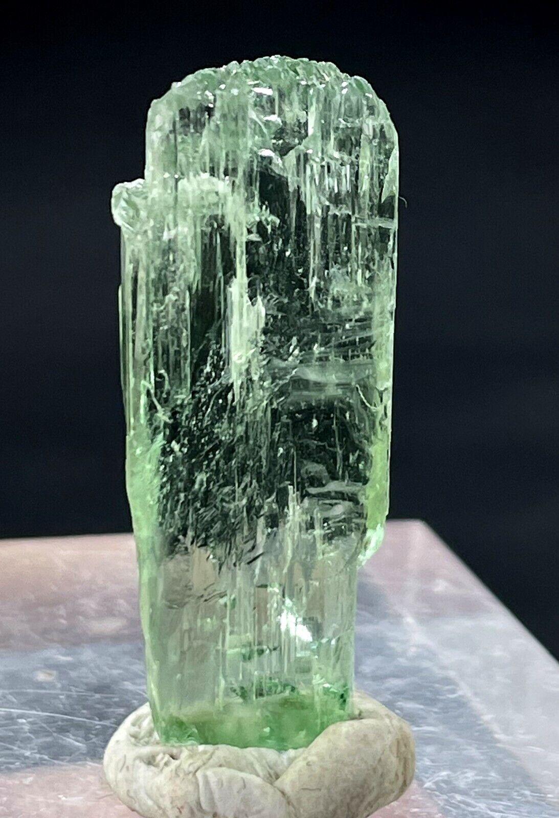 30 carats of Lush Green Kunzite Crystal from Kunar, Afghanistan