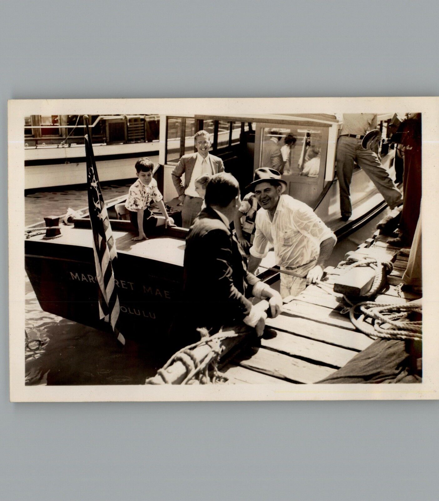 Antique 1940\'s Getting Ready To Go Boating - Black & White Photography Photos