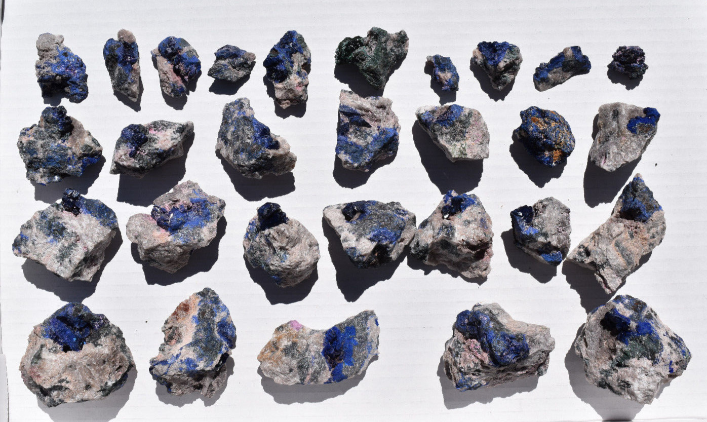 WHOLESALE Azurite in / on Stone Matrix from Congo  1.15 kg  29 pcs # 5379
