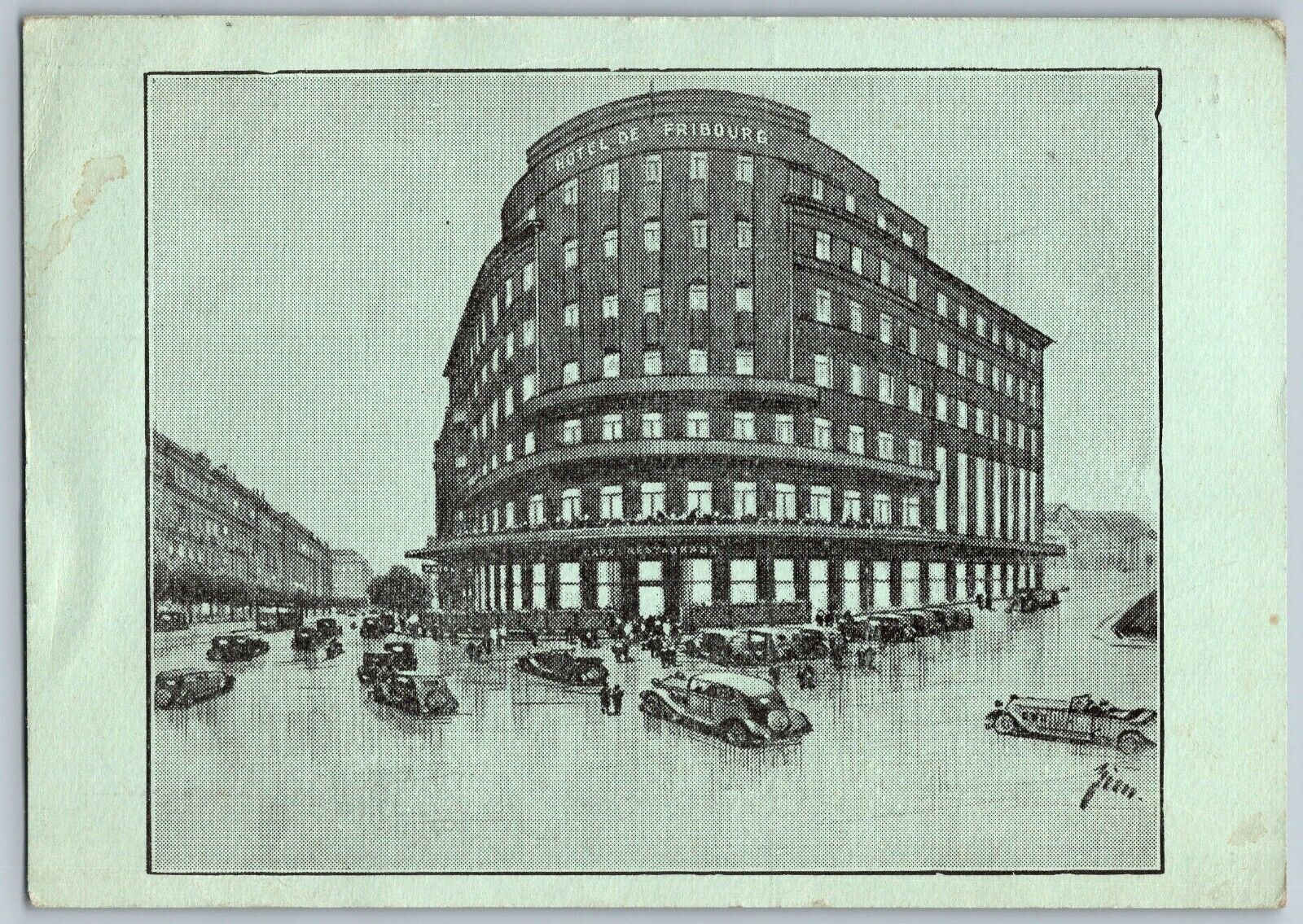 Fribourg, Switzerland - Hotel De Fribourg - Vintage Postcard 4x6 - Unposted
