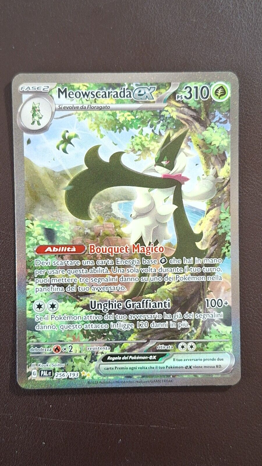 Pokemon Meowscarada ex (PAL 256) Card - Evolution to Paldea - Italian - Near Mint