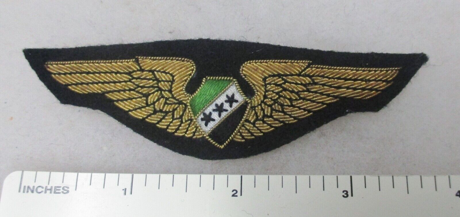 SYRIAN AIR FORCE PILOT WINGS Bullion Original Early 1960s Vintage SYRIA