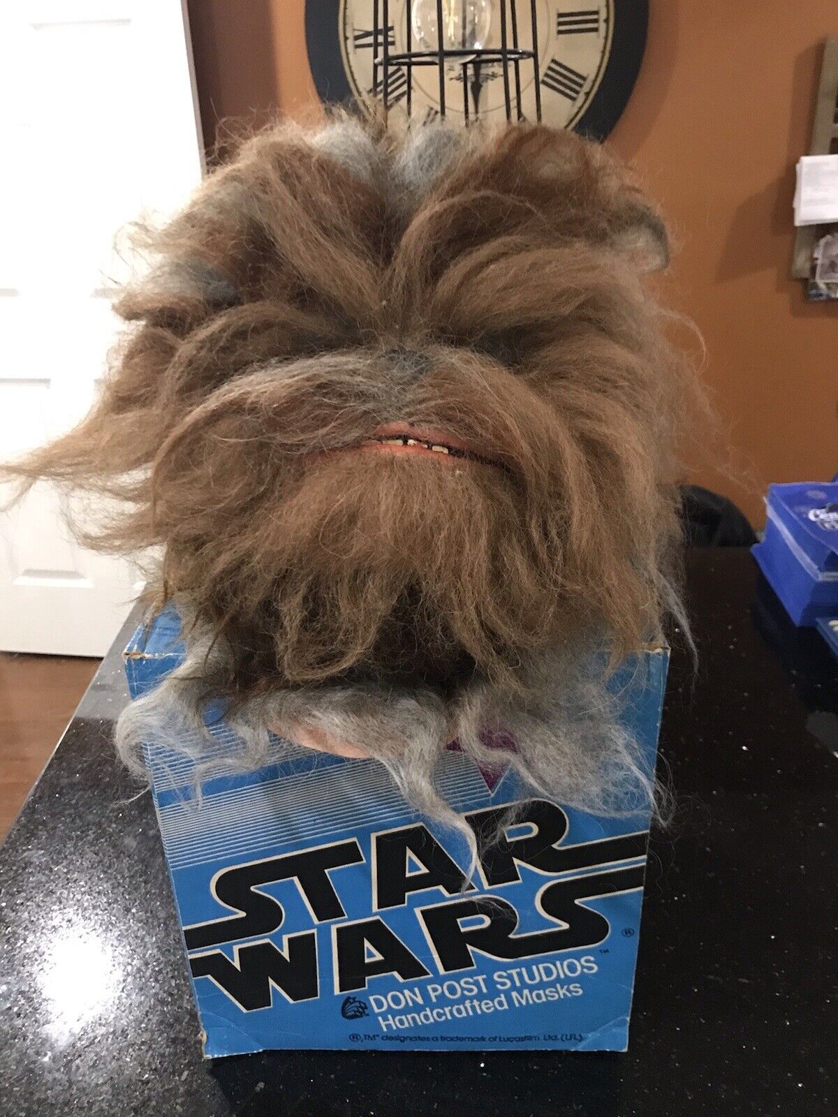Don Post Studios Star Wars Chewbacca Mask 1982 With Original Box