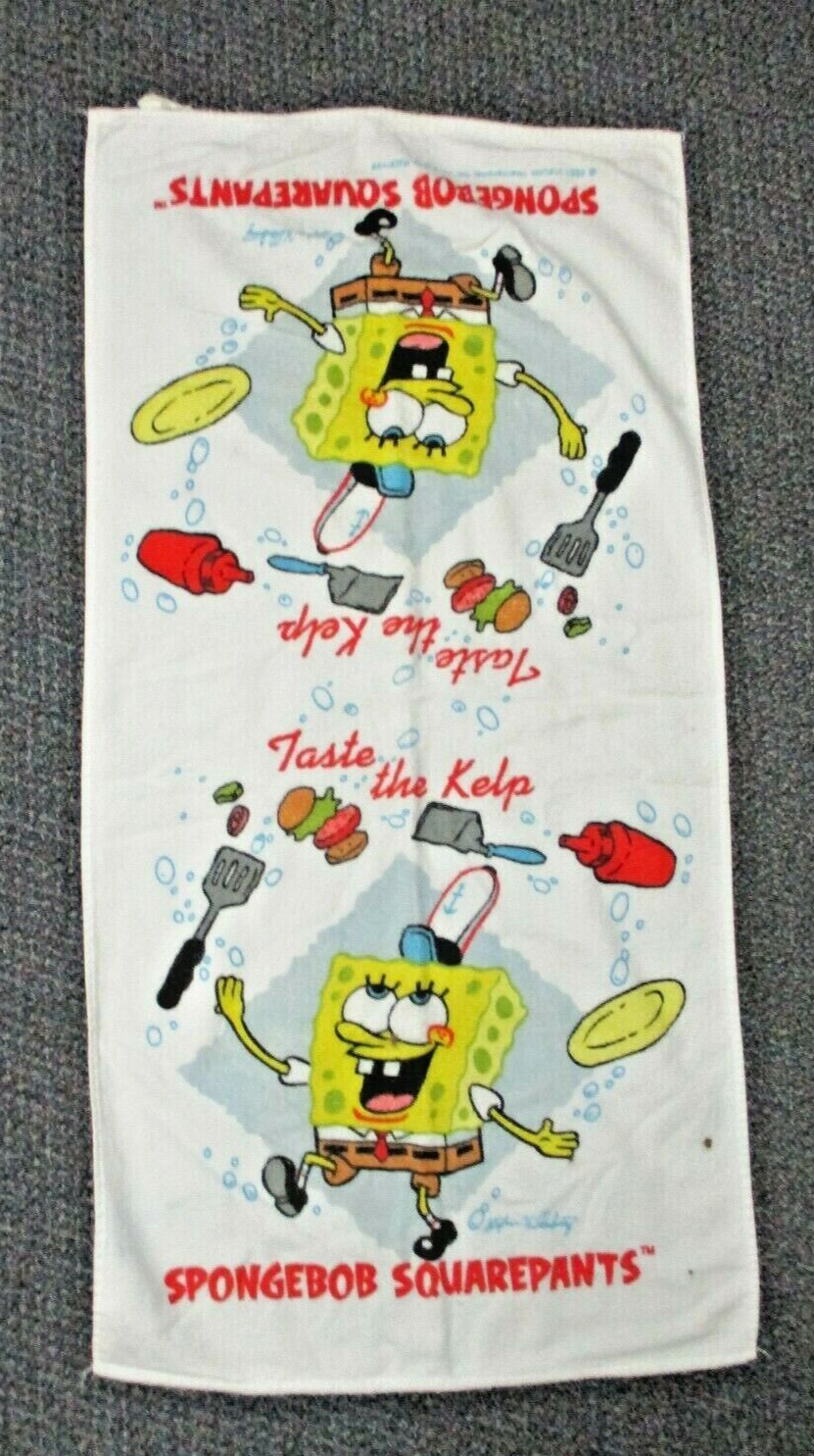 SpongeBob SquarePants Towel Taste the Kelp - 2001 Cooking Theme 40x20.5 Towel