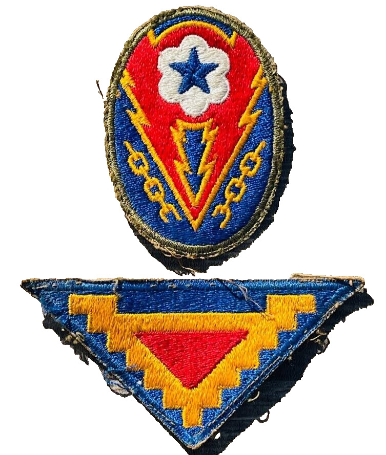 USA Miliary Soldier Uniform Vintage Patch Lot of 2 Worn & Removed Patches