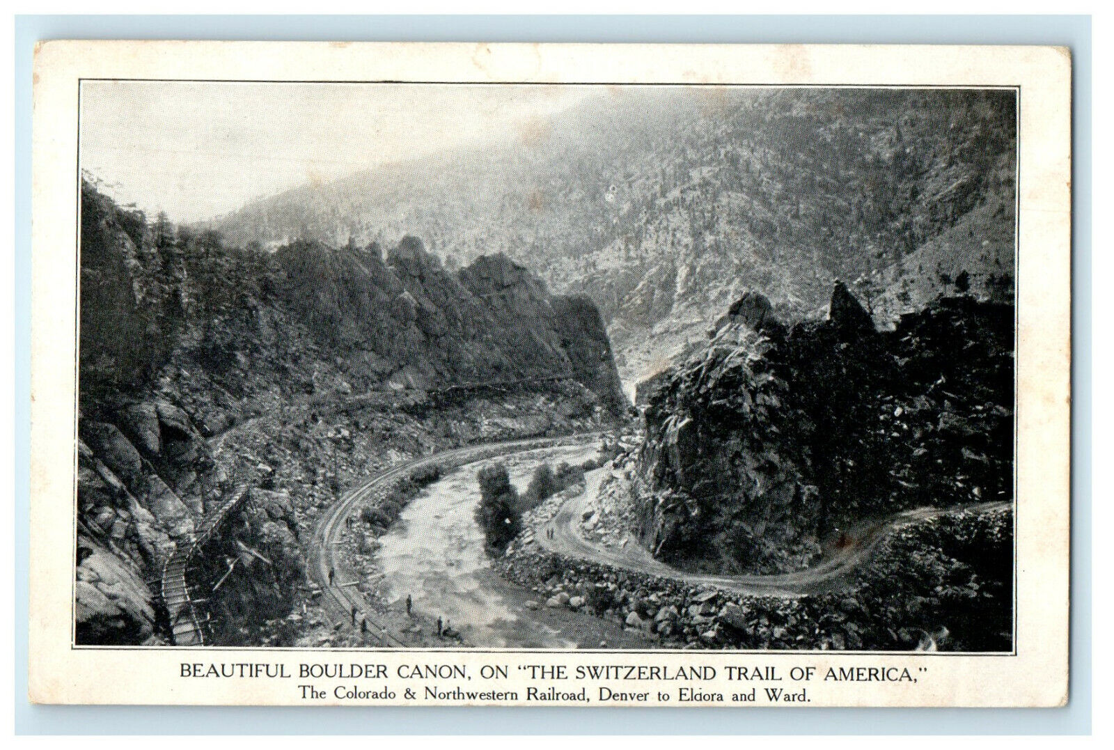 c1910s Beautiful Boulder Canon Switzerland Trail, Colorado CO Posted Postcard