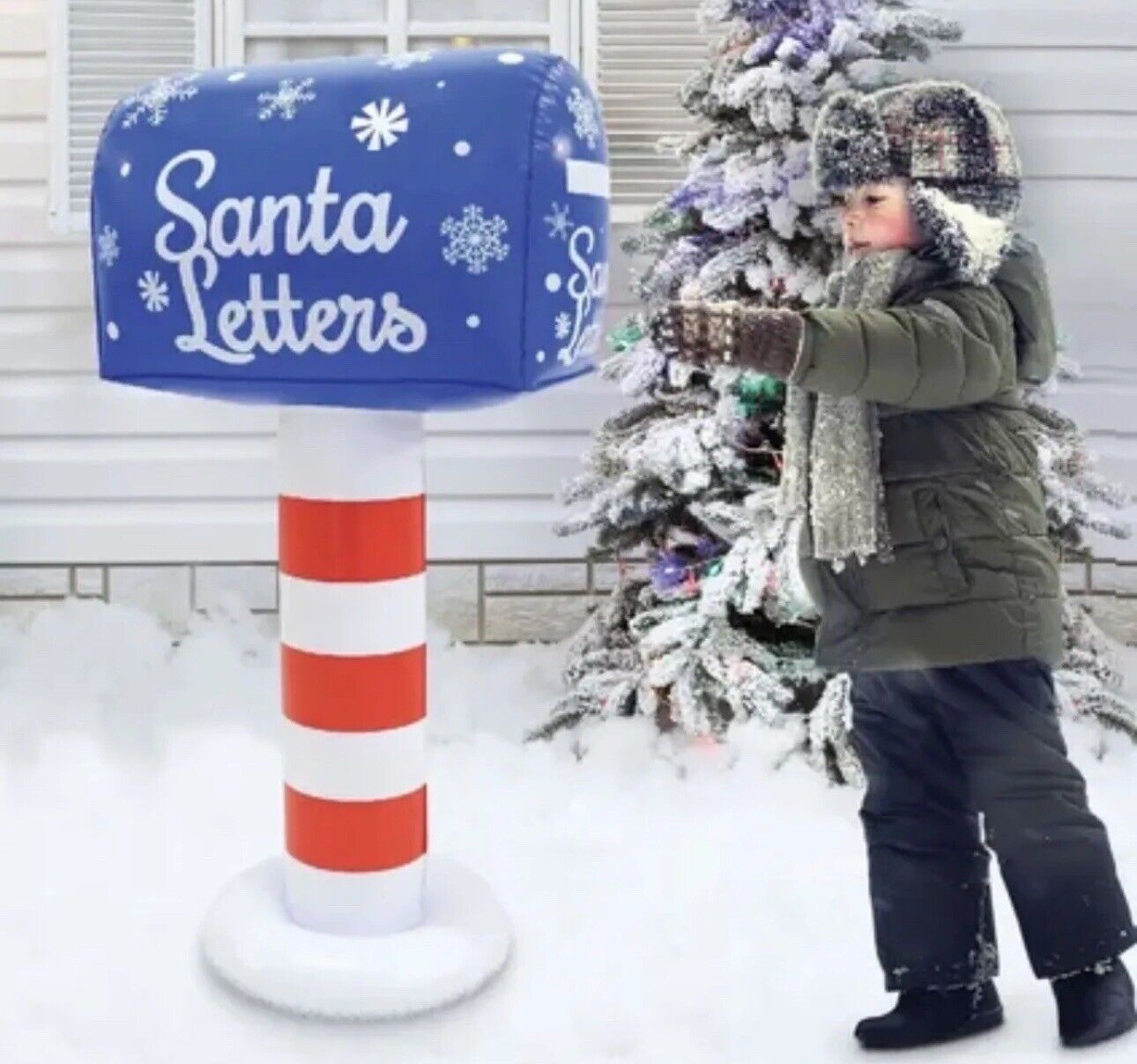 3.5’ Airflowz Santa Letters Mailbox Inflatable Holiday Christmas Decoration NEW