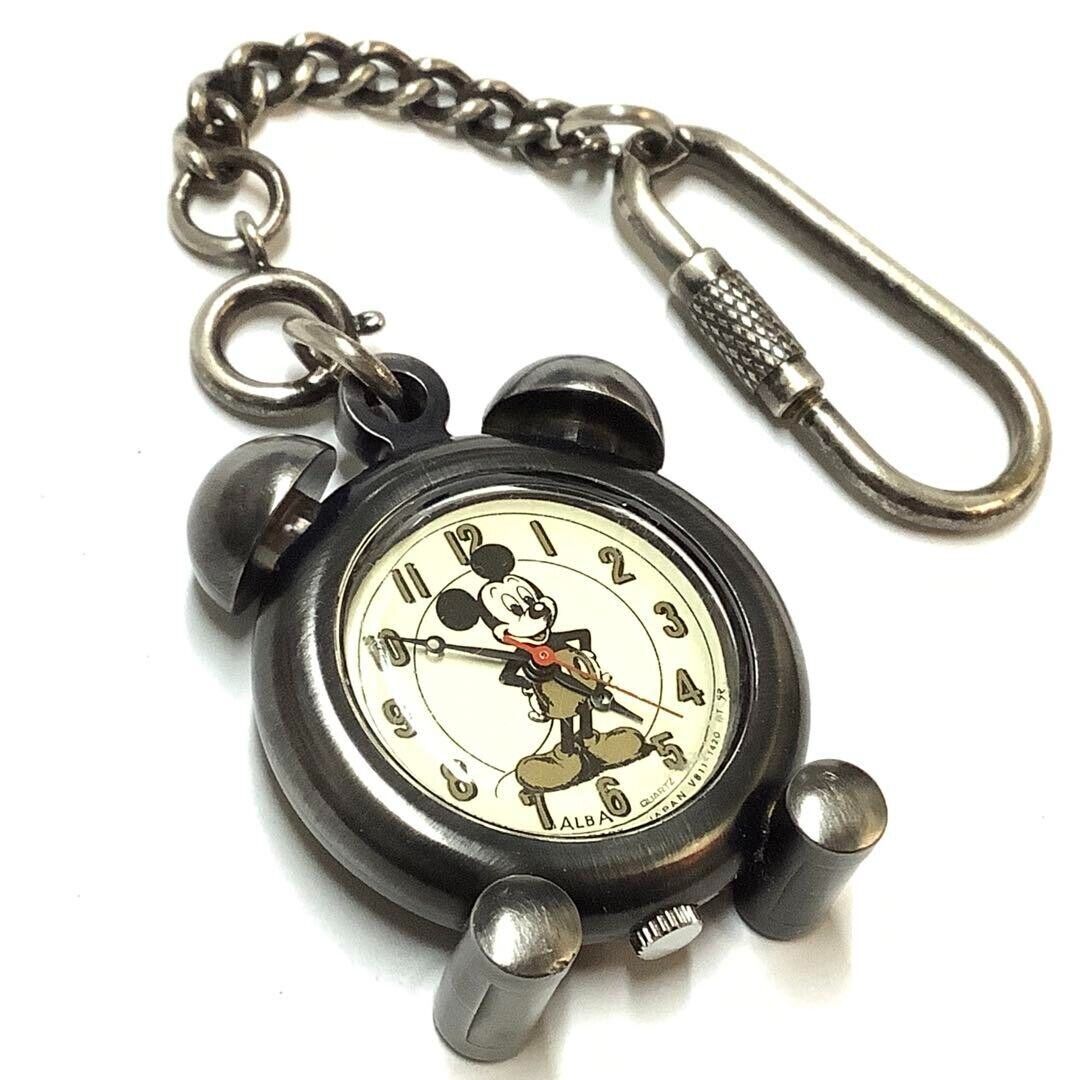 Rare Seiko Aruba Mickey Mouse 80\'s Vintage Pocket Watch Battery Replaced Used