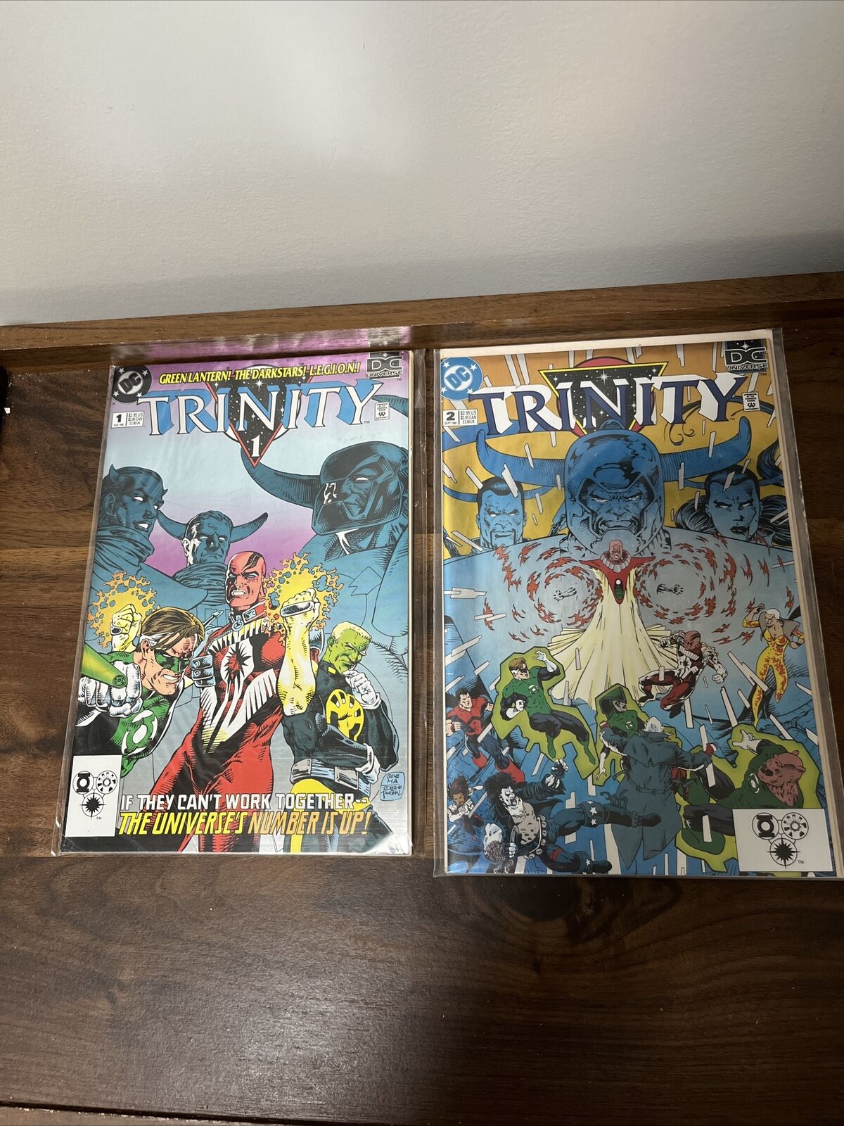 DC TRINITY #1 & #2 1993 Foil Covers Green Lantern Darkstars NEAR MINT X1