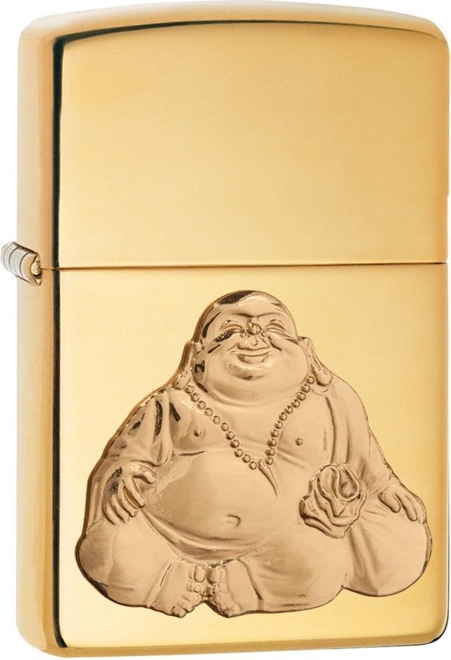 Zippo Windproof Laughing Buddha Emblem Lighter,  29626, New In Box