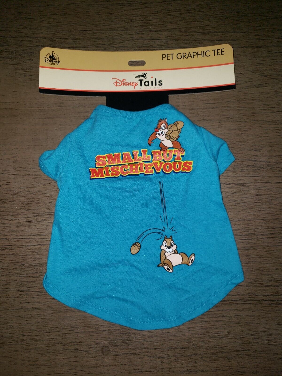 NWT Disney Tails T-Shirt for dogs Chip & Dale Size S
