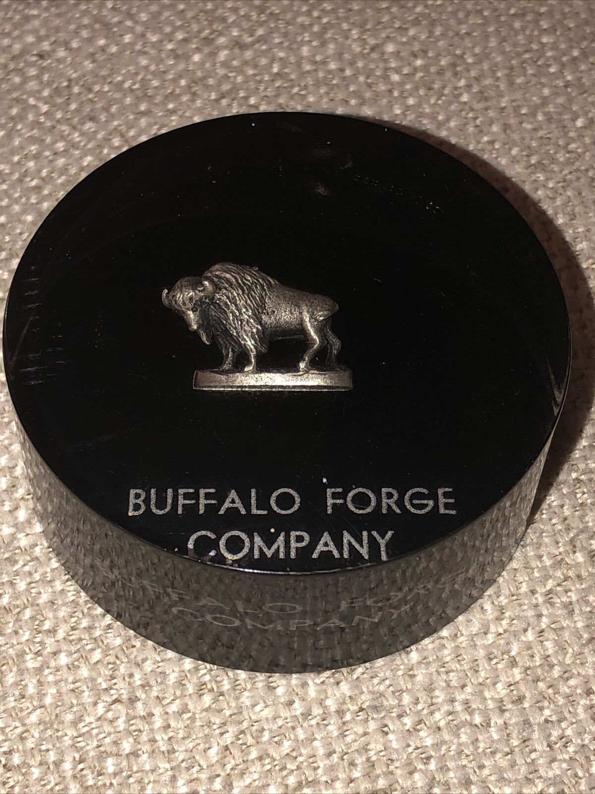 RARE VINTAGE BUFFALO NEW YORK NY Buffalo Forge Company Acrylic Paperweight TOOL