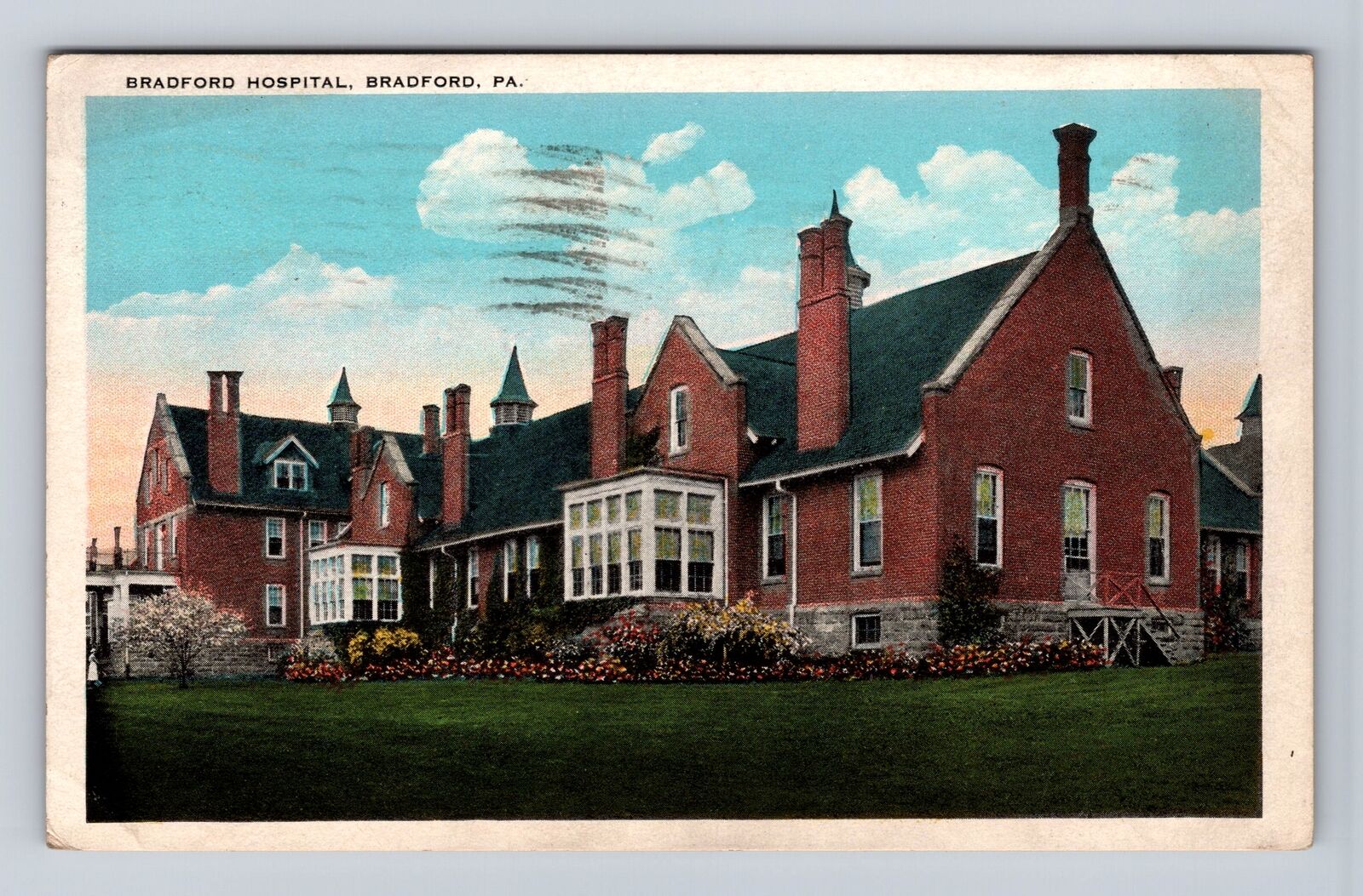 Bradford PA-Pennsylvania, Bradford Hospital, Antique, Vintage c1933 Postcard